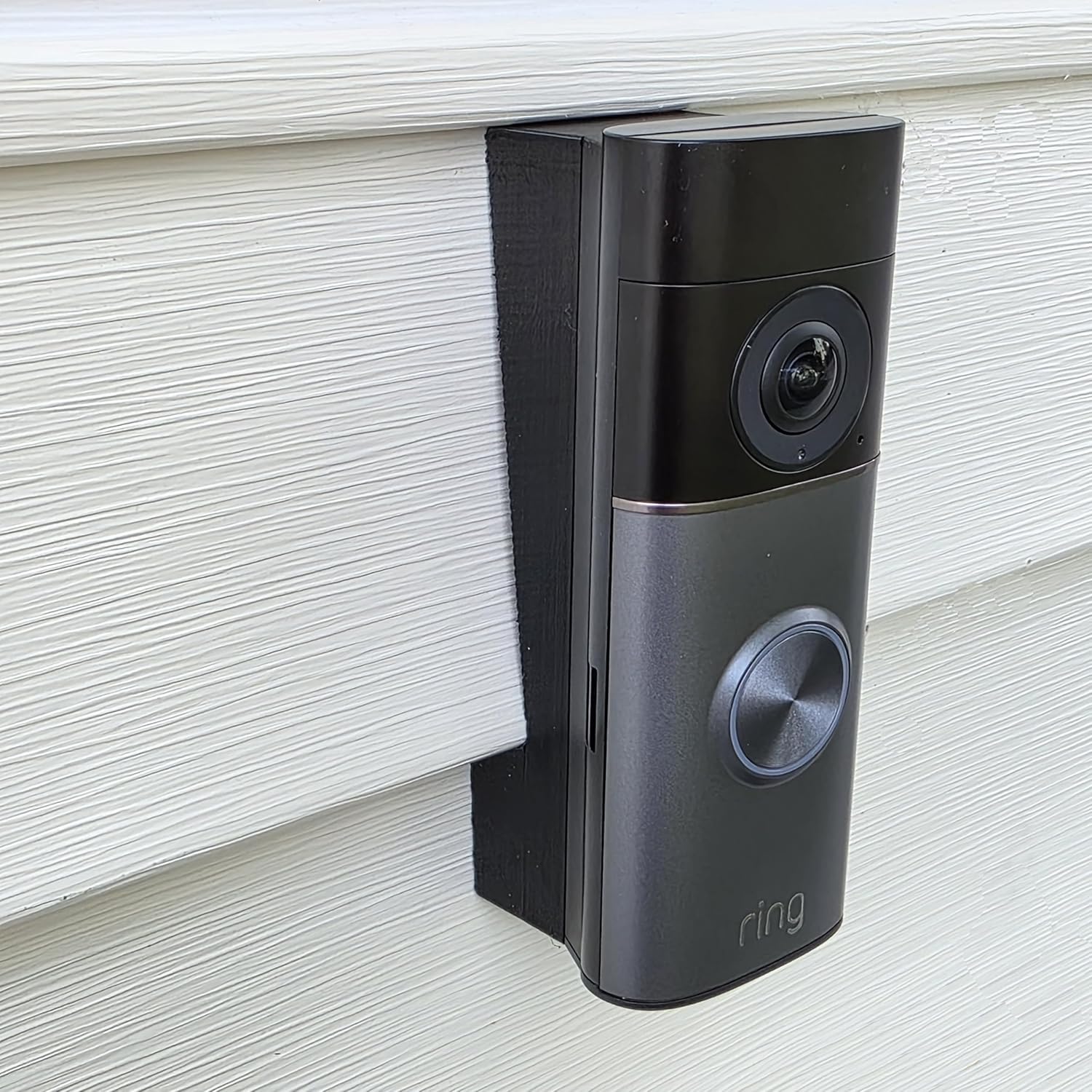 Vinyl Siding Mounting Bracket Compatible with Ring Wired Doorbell Pro 3rd Gen Retinal 4K 3D Printed (4" Standard Vinyl Siding Only)