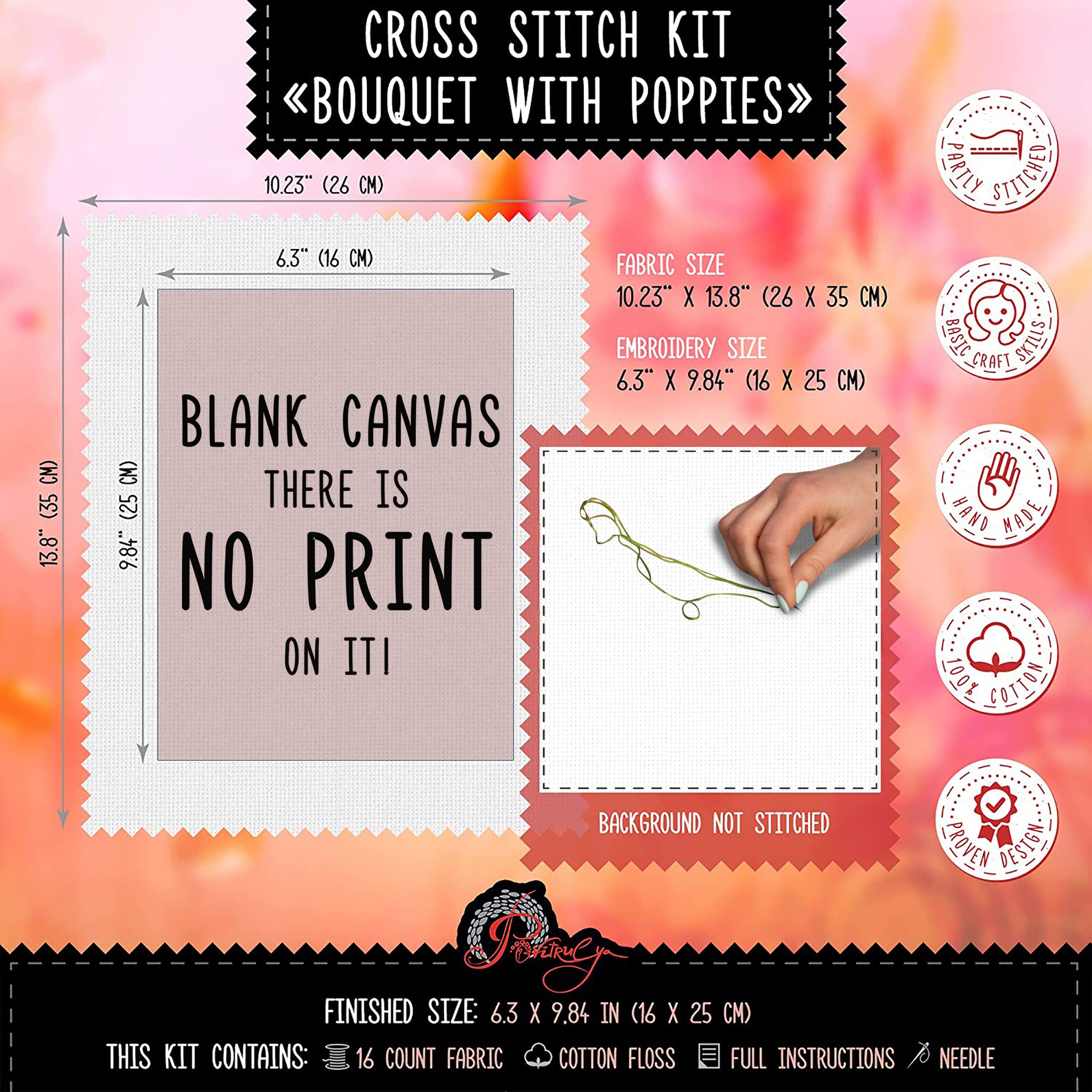 Kit broderie point de croix - Chouette harfang - Riolis