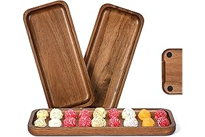 Acacia Wooden Tray Pack of 3: Versatile Serving Solution for Any Occasion