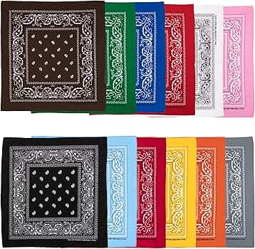 Amazon.com: Bioworld Lightweight 22x22 Cotton Bandana (Pack