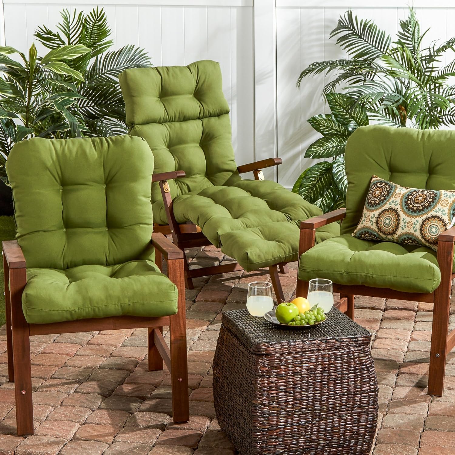 Greendale Home Fashions 38'' x 21'' Outdoor Seat/Back Chair Cushion, 1 Count (Pack of 1), Juniper