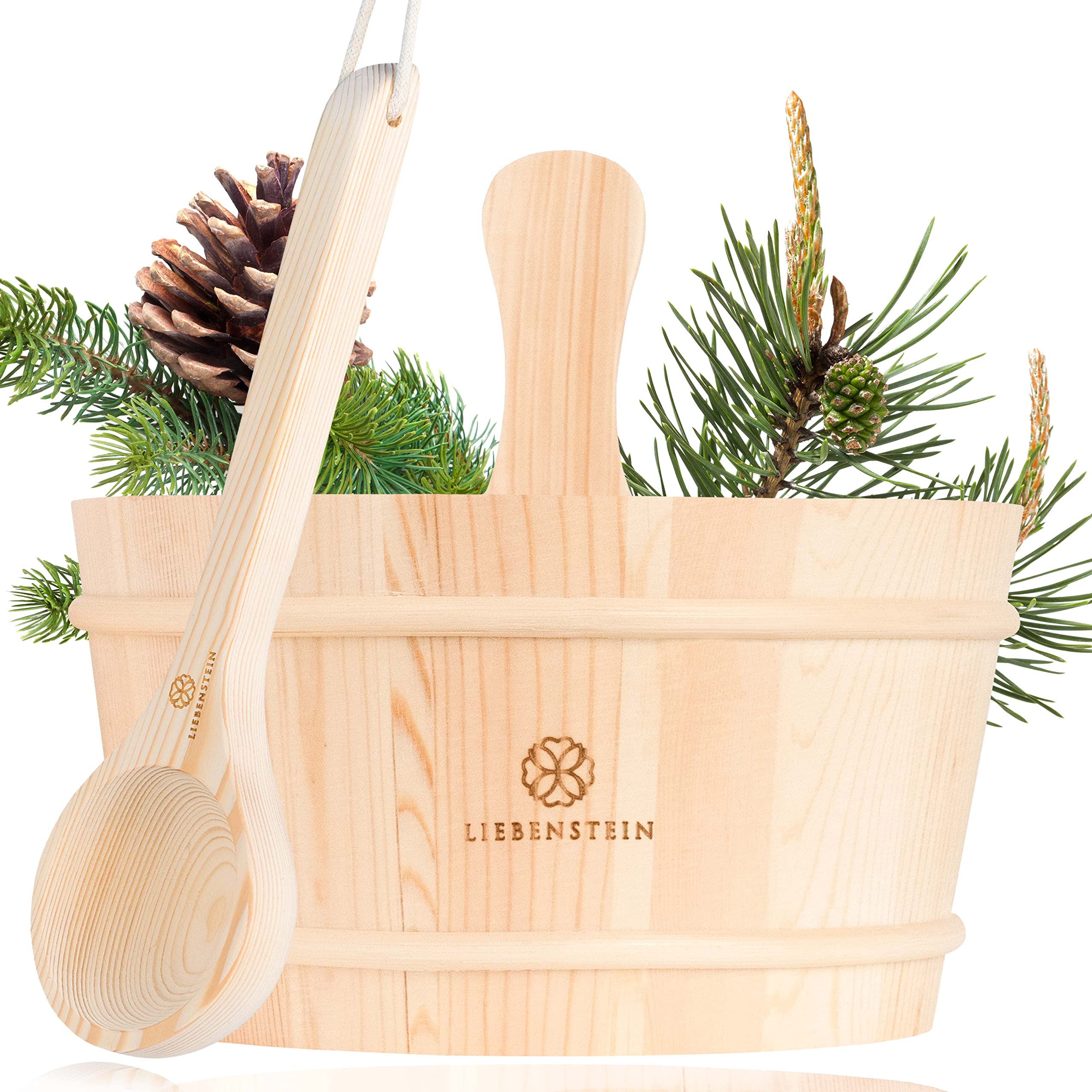 Liebenstein® Sauna Eimer mit Kelle [4L]