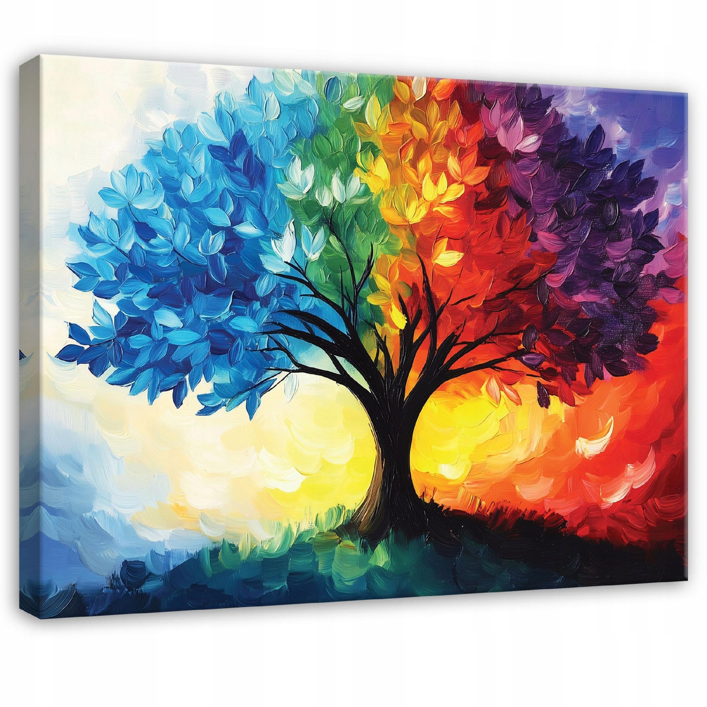 WallArena - Canvas Art - TREE - 120x80 cm Prints - Picture On Canvas - XXL Large Wall Art For Living Room & Bedroom - Modern Living Room Wall Art - Art Canvas Print Colorful art