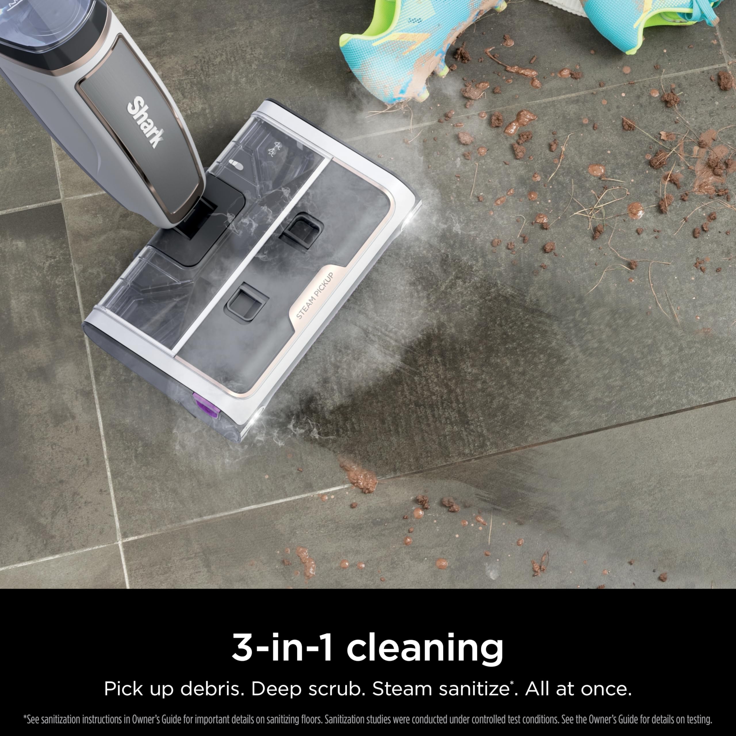 Amazon | Shark Steam Pickup 3-in-1 スチームモップ ゴミ、ディープス