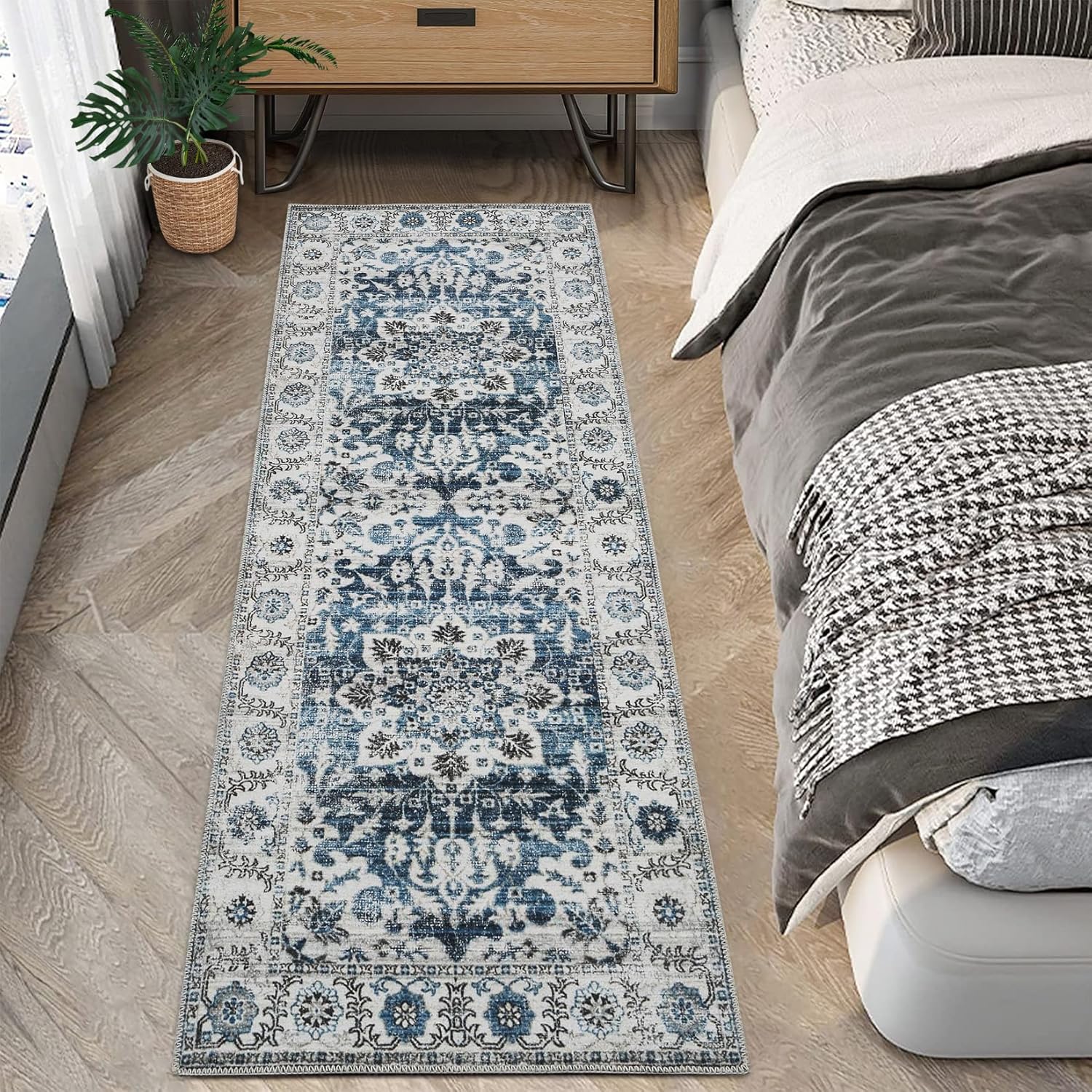 RUGSREAL Boho Washable Runner Rug 2x6 Hallway Runner