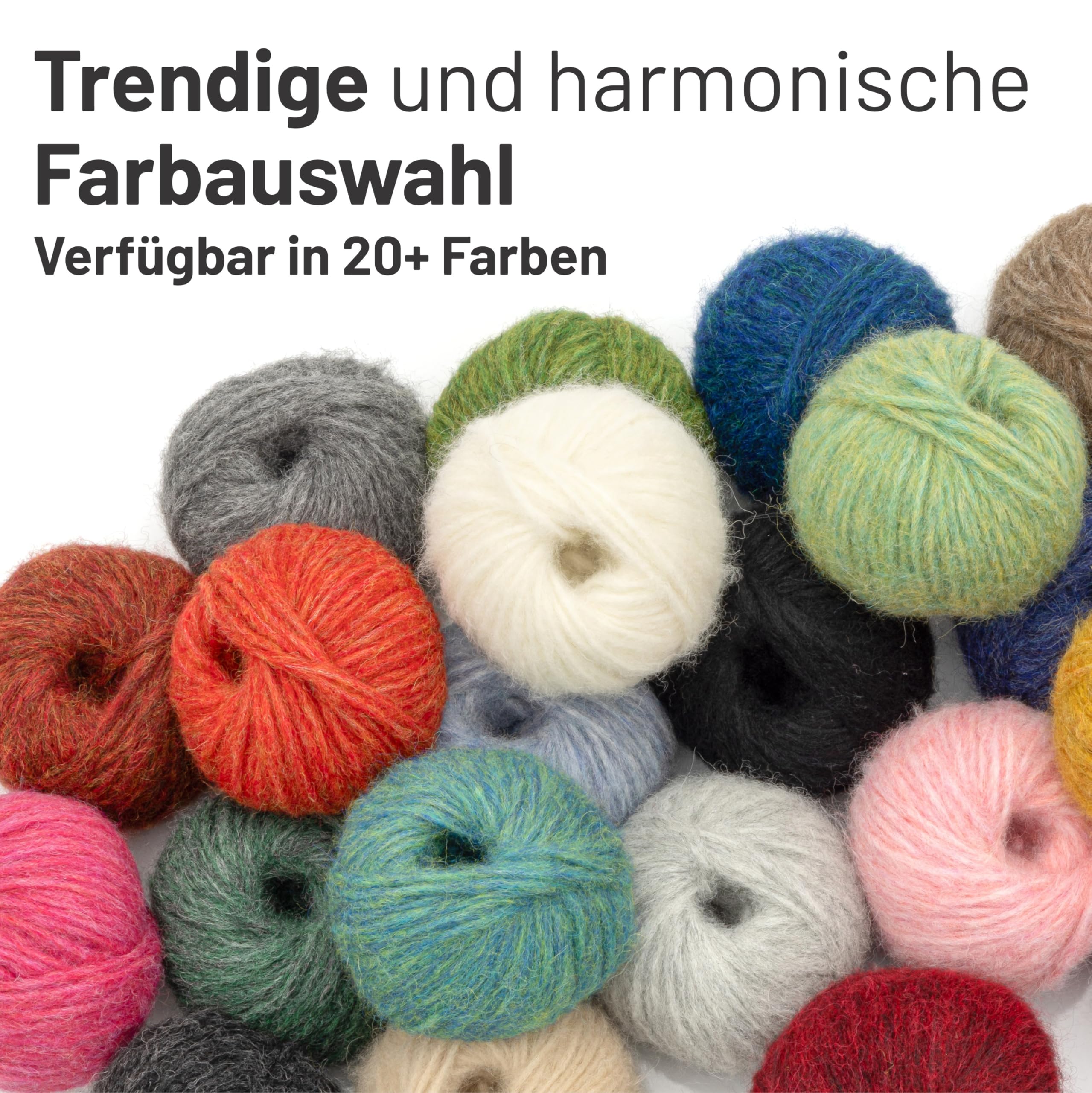 HANSA-FARM | Alpawool Baby Alpaca Light 100 DK nel set da 6 - lana leggera e antigraffio per maglia e uncinetto - Mix colorato