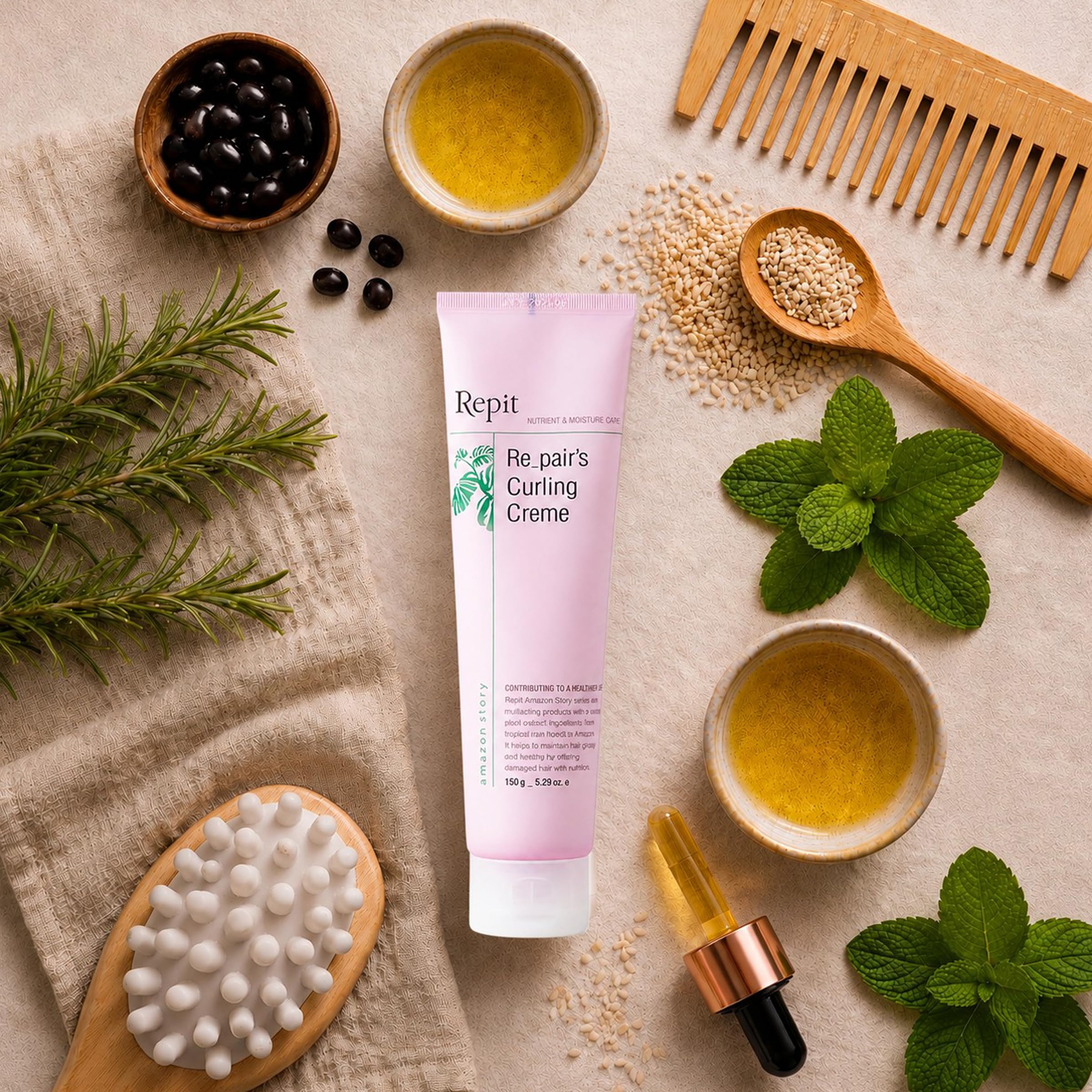 Amazon.com: Repit Repair's Curling Creme Korean Curl Defining