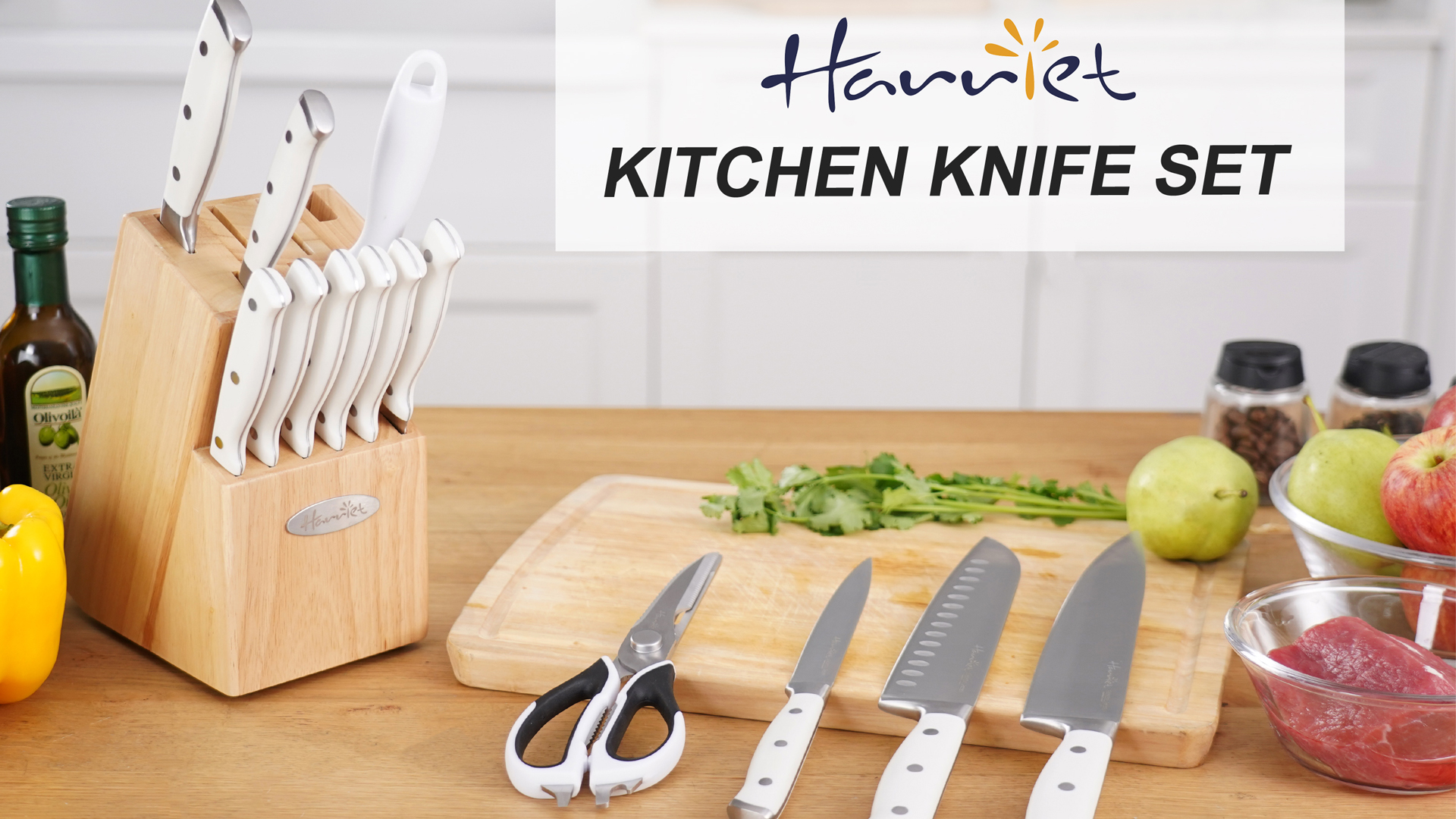 Amazon.com: Harriet 14-Piece Knife Block Set, High-Carbon