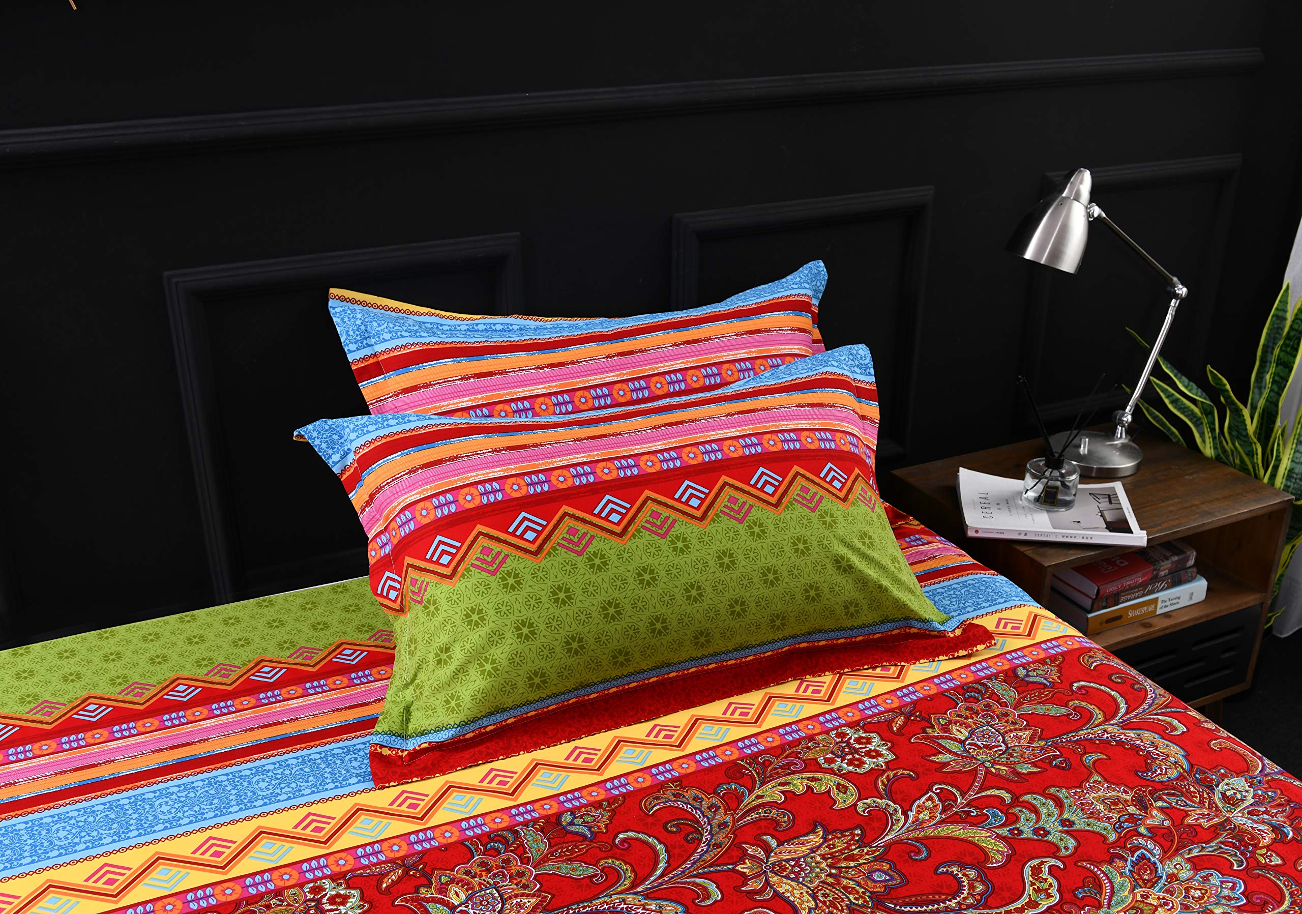 LELVA Boho Style Bedding Set Bohemian Ethnic Style Bedding Set Boho