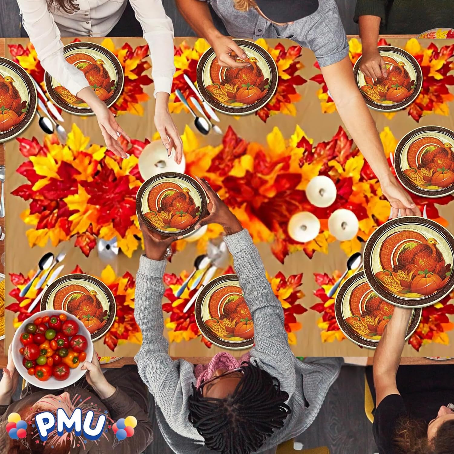 PMU Thanksgiving 9inch Plate Tableware and Party Decoration (8/pkg) Pkg/6