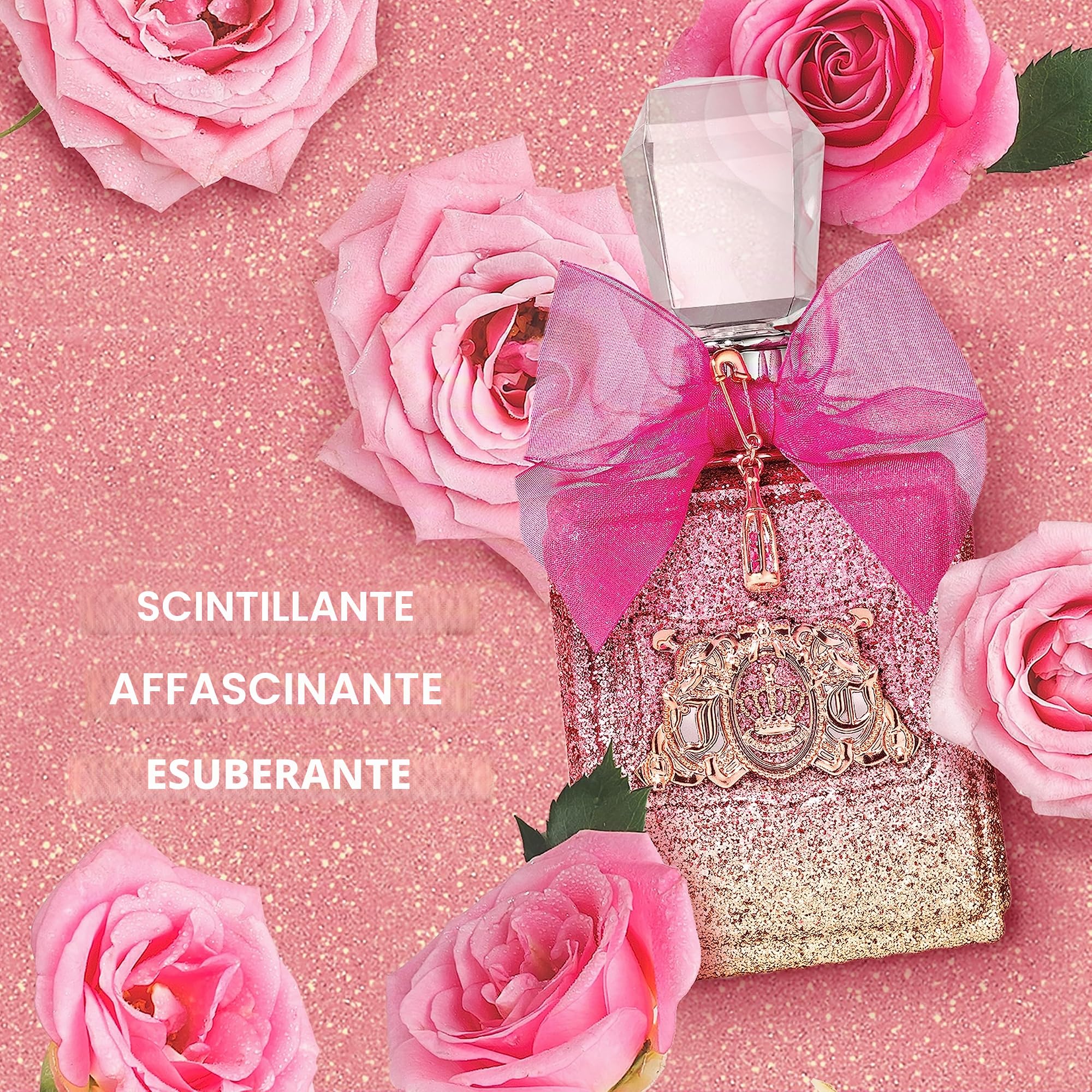 Juicy Couture - Viva La Juicy Rose Eau de Parfum, Profumo da Donna Fresco e Fruttato, con Note di Rosa, Gelsomino, Champagne Rosé