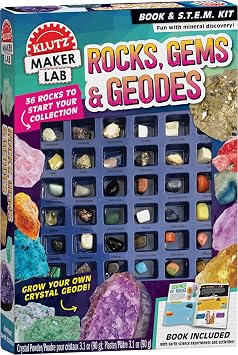 Rocks, Gems and Geodes Maker Lab Klutz STEM Kit 8" x 1.5" x 11.5"