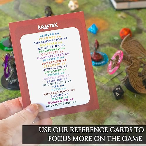 Miniatura 5 de Kraftex Anillos de condición DND 96 piezas Accesorios para Dungeon Masters para rastrear efectos de hechizos. Marcadores de condición Los accesorios