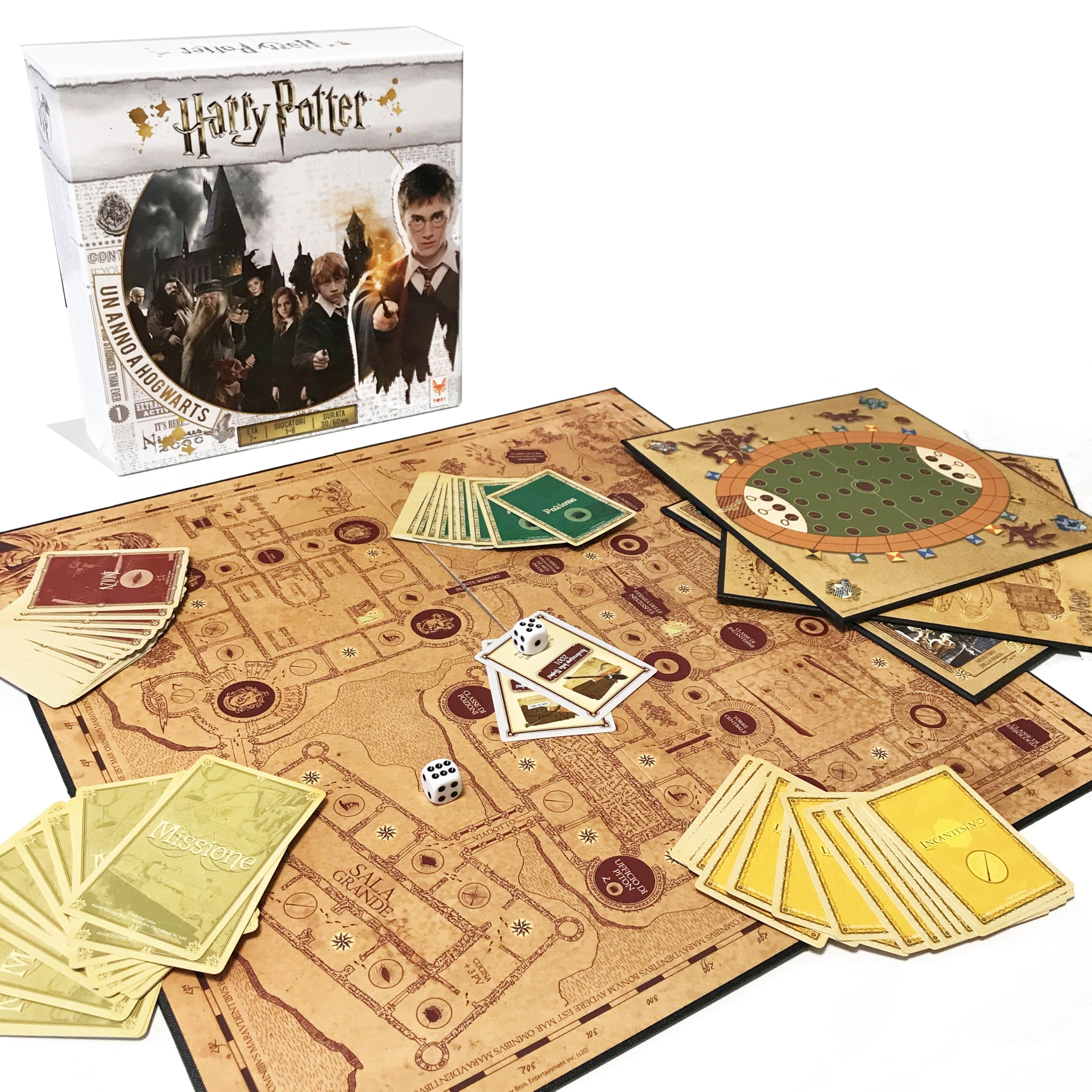 Asmodee – HARRY POTTER: UN ANNO A HOGWARTS – Gioco da Tavolo Competitivo | Gioco da Tavola di Duelli e Combattimenti tra Casate di Hogwarts – 1-8 Giocatori – 7+ Anni – 30-60 Minuti – Edizione Italiana