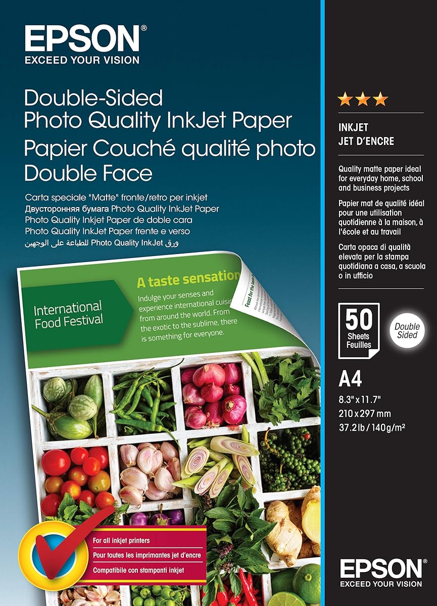 Epson Double-Sided Photo Quality Inkjet Paper A 4, 50sheets 140 g