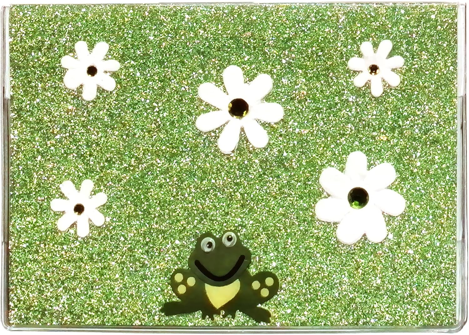 Passport Cover Covid Vaccination Card Holder Cover Sturdy Vinyl Vaccine Travel Wallet (Frog)