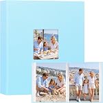 11x14 Photo Album Holds 64 Photos, Linen Cover Art Portfolio 11x 14, Photo Album 11x 14 Art Binder, 11x 14 Art Portfolio Folder with Clear Plastic Sleeves for Kids & Artists Artwork Drawing (Black)