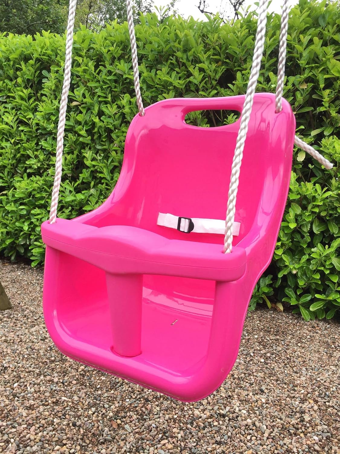 Pink Children Deluxe High Back baby swing seat perfect for Garden