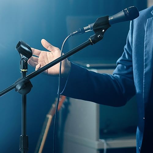 Miniatura 6 de Pyle Soporte universal para micrófono de trípode ajustable  Par de soportes de micrófono con bolsa de transporte, adaptador de 58 pulgadas PMKSKT35.5