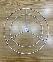 Vista 3 de RISEON Marco de pantalla de lámpara con agujeros para colgar, pantalla de lámpara de bricolaje, anillo de alambre, soporte para colgar E27, marco