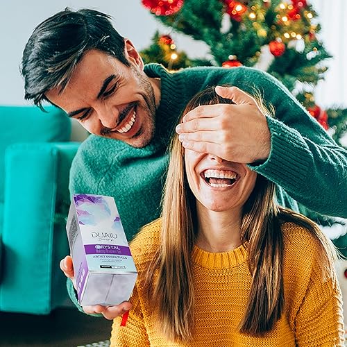 Miniatura 2 de DUAIU Juego de 15 brochas de maquillaje, cerdas sintéticas de alta calidad, mango de cristal, brocha para base de maquillaje Kabuki, para cara,