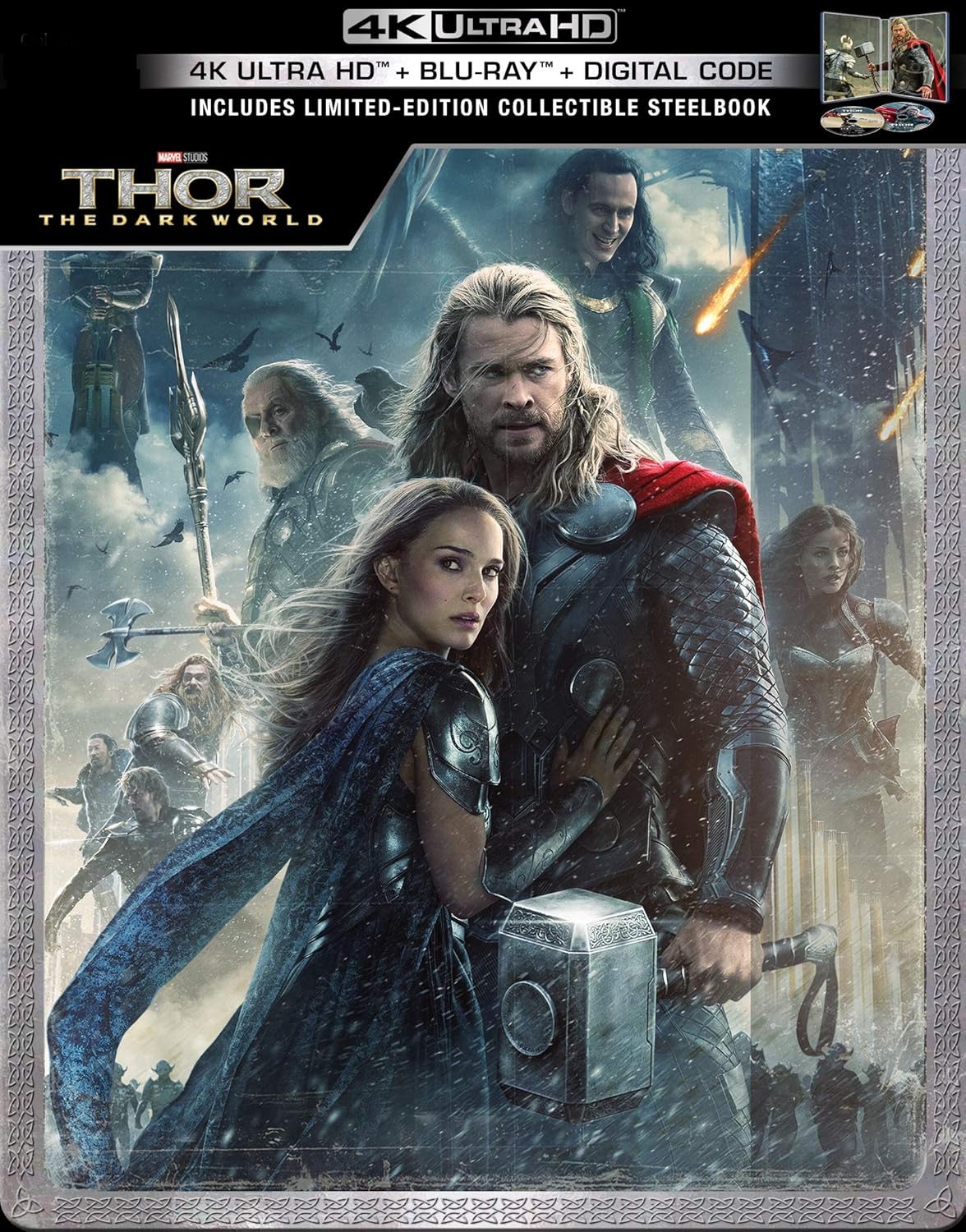 Thor: Dark World 4K Limited Edition Steelbook (4K Ultra/Blu-Ray/Digital)