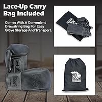 Vista 4 de Ring Pro Leather Lace-Up Cracker Boxing Gloves, for Training, Sparring, and Heavy Bag Work, Boxing, MMA, Kickboxing, Muay Thai, for Men and Women