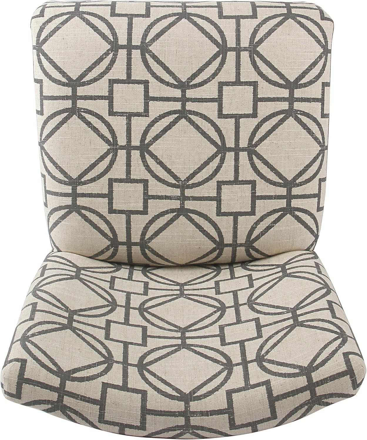 HomePop Upholstered Counter Height Barstool, 29-Inch, Gray Lattice