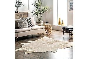 nuLOOM Marcia Machine Washable Faux Cowhide Area Rug