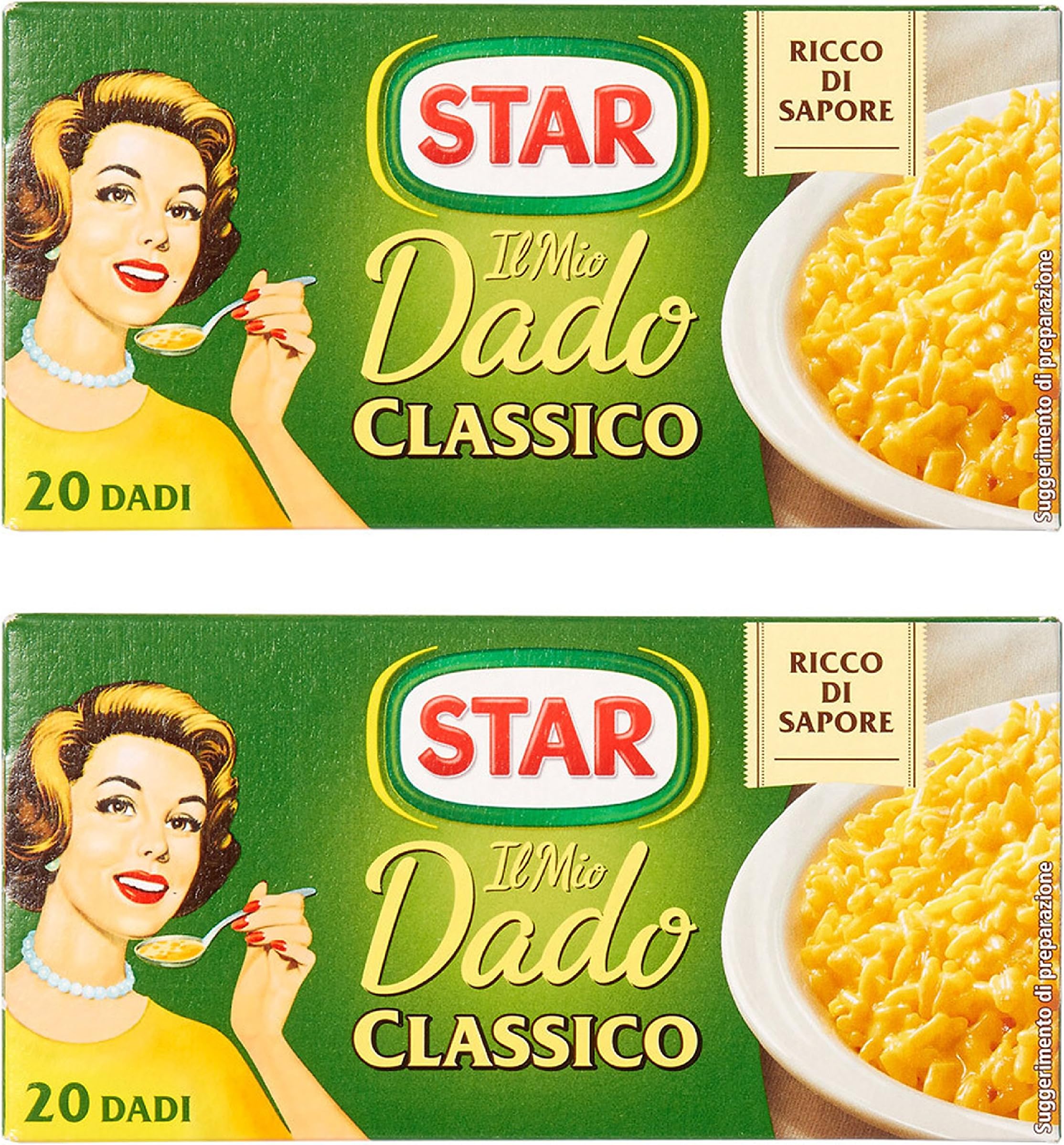 Star: "Il Mio Dado Classico" Bouillon Cubes, Classic Taste Pack of 20, 10g Each Pack of 2 [ Italian Import ]
