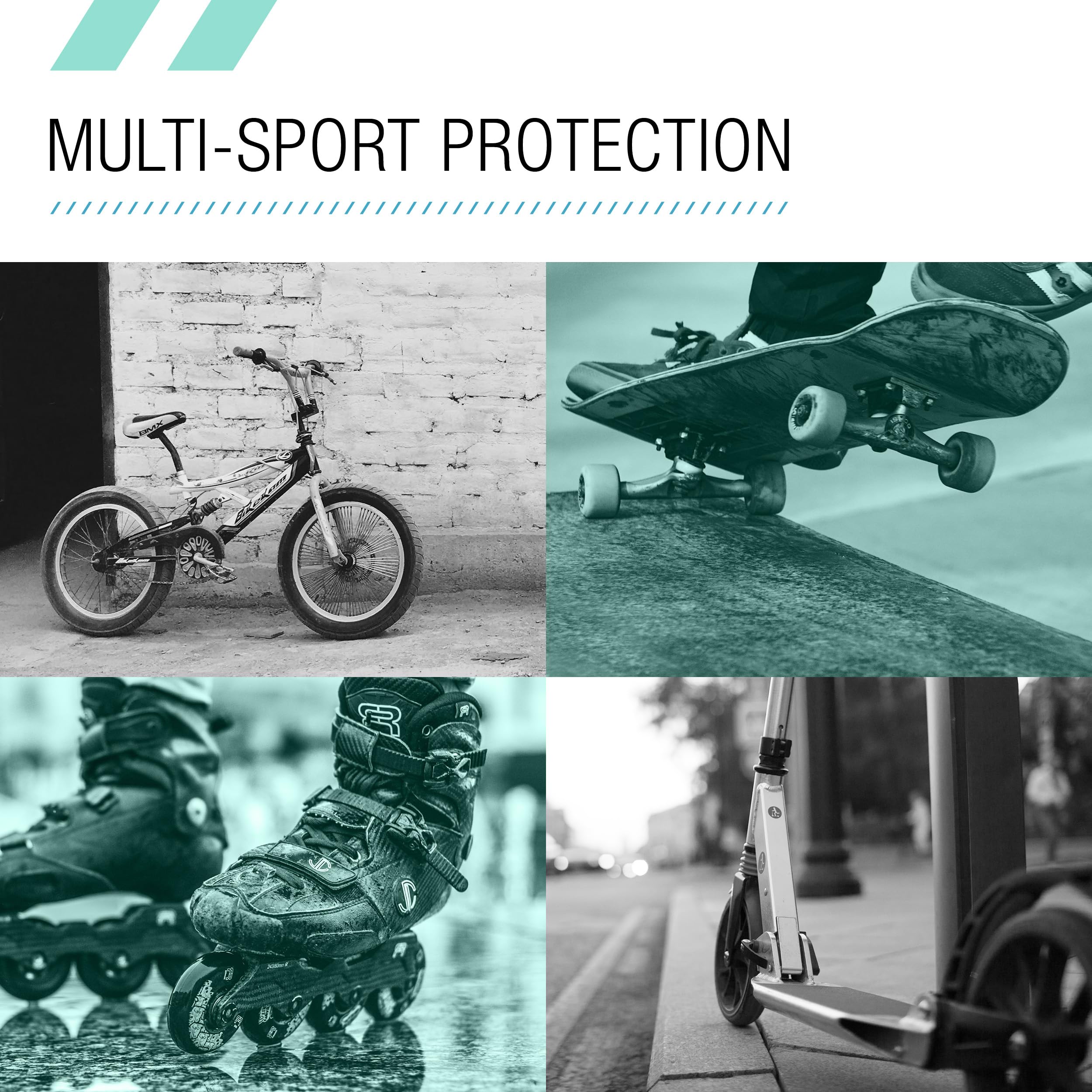 80Six Multi Sport Pad Set Muñequeras, Coderas y Rodilleras, Juventud Unisex