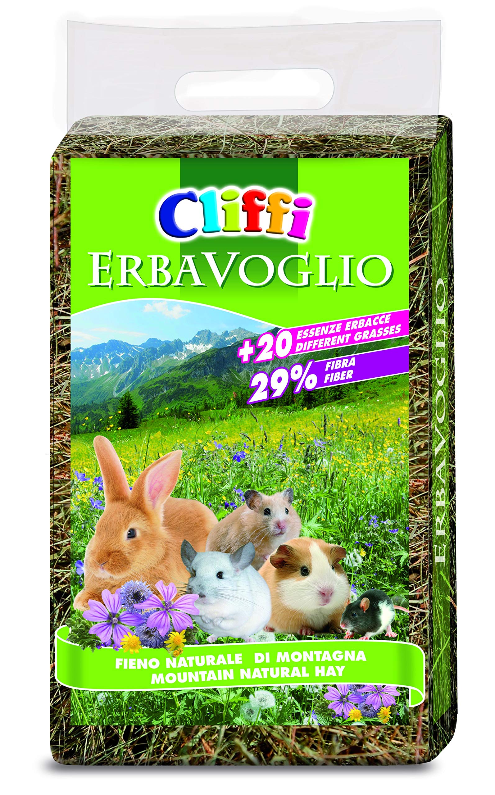Cliffi Naturalny chwast z siana górskiego dla królików i małych gryzoni, opakowanie 6 x 1 kg