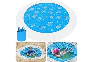 6.5 x 6.5 Feet Beach Playpen - 2 in 1 Baby Beach Pool for Kids