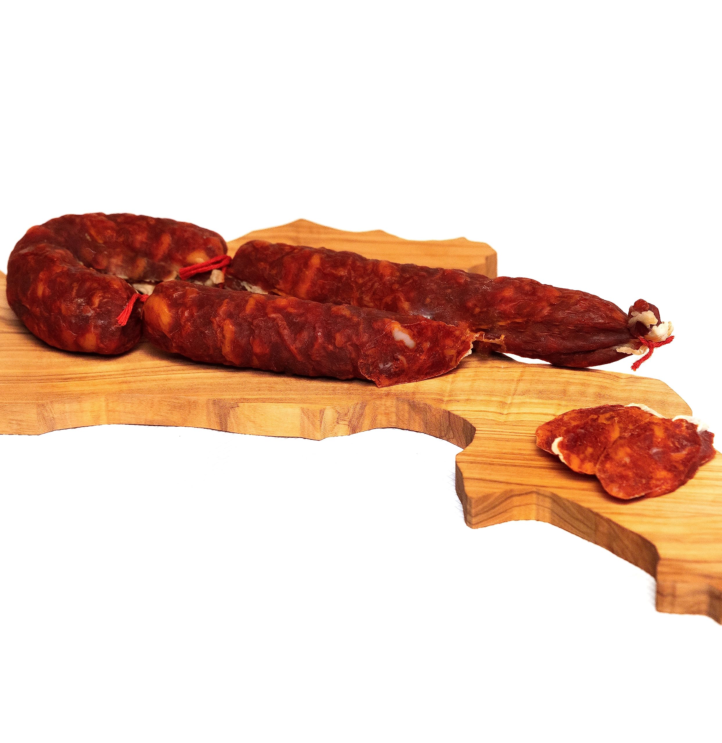 Salsiccia Calabrese - 2 Pezzi Interi da 400g con Box Regalo - Salumi Artigianali Tipici Calabresi, Ideale Per Panino, Antipasti, Aperitivi - Piccante Artigianale Sottovuoto