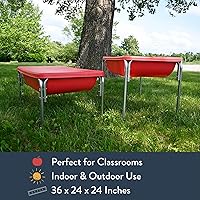 Vista 9 de Mesa sensorial mediana con tapa de Children's Factory – 18" de altura, caja de arena con tapa, mesa de agua para niños, rojo