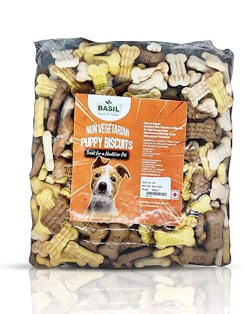 MadSan Basil Puppy Non-Veg Biscuits Bone Shape (900g)