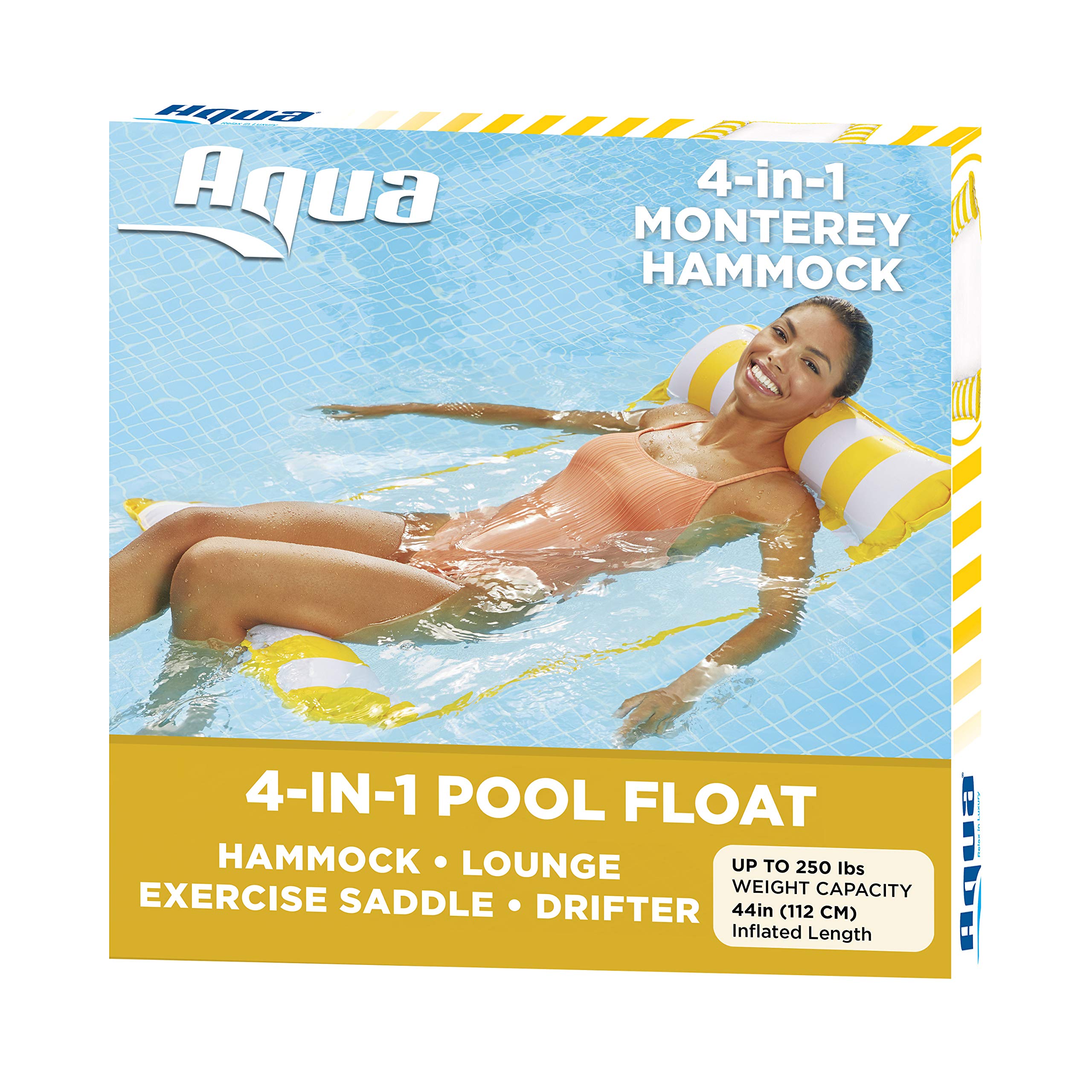 Aqua Comfort Pool Float Lounge – Inflatable Pool Floats for Adults with Headrest & Footrest – Multiple Colors