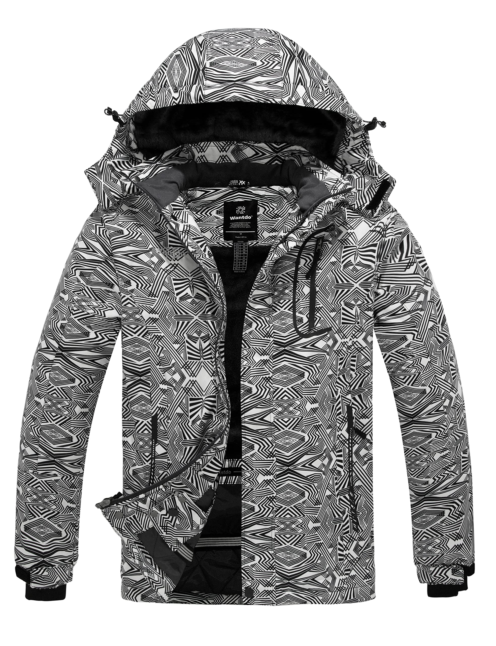 Wantdo Men's Fleece Lined Ski Jacket