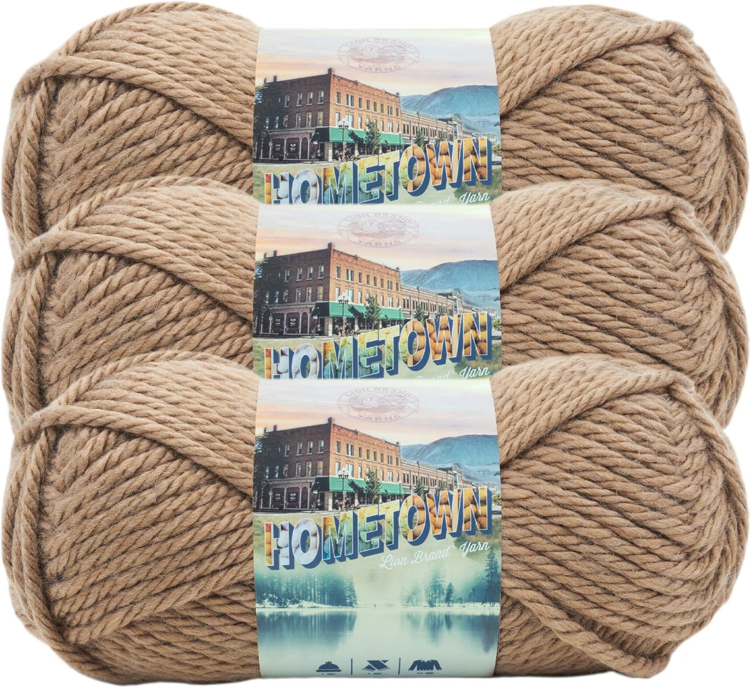 Lion Brand Yarn Hometown Yarn, Bulky Yarn, Yarn for Knitting and
