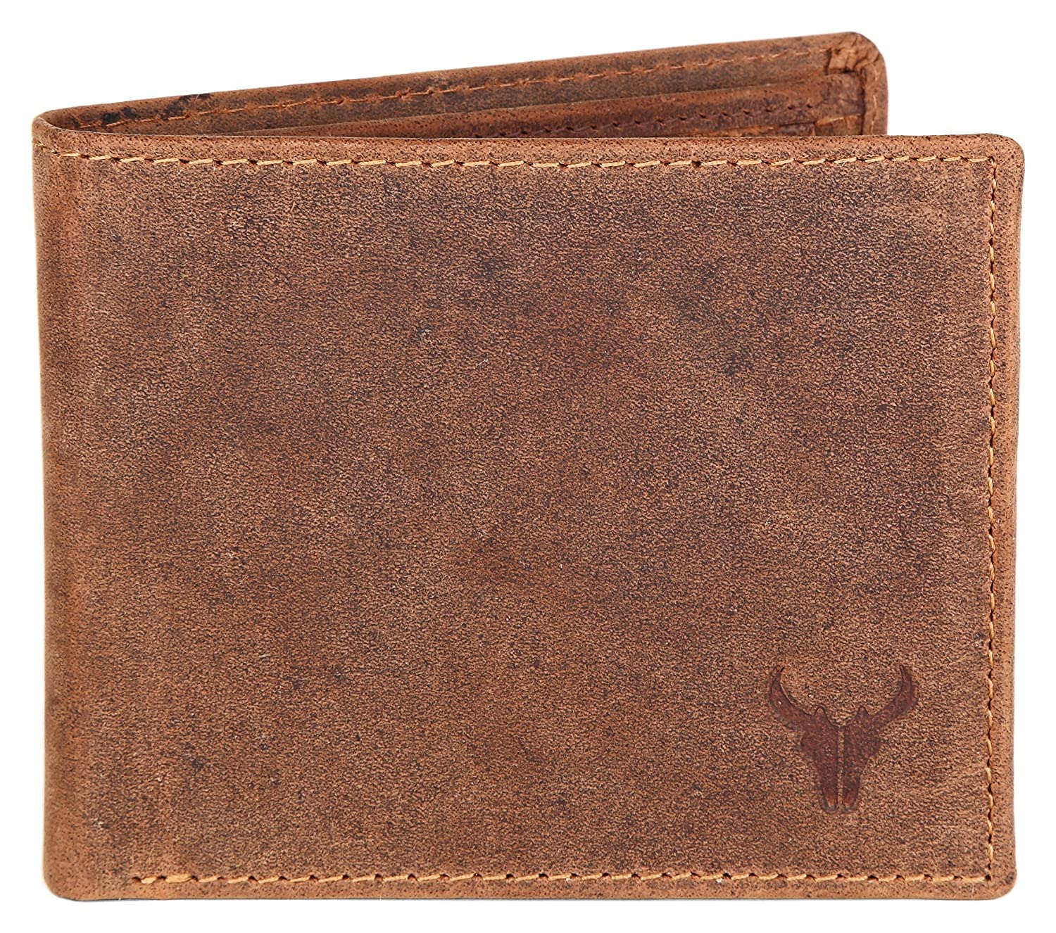 NAPA HIDE Tan Leather Wallet for Men I Handcrafted I 4 Credit/Debit Card Slots I 2 Currency Compartments I 1 Transparent ID Window