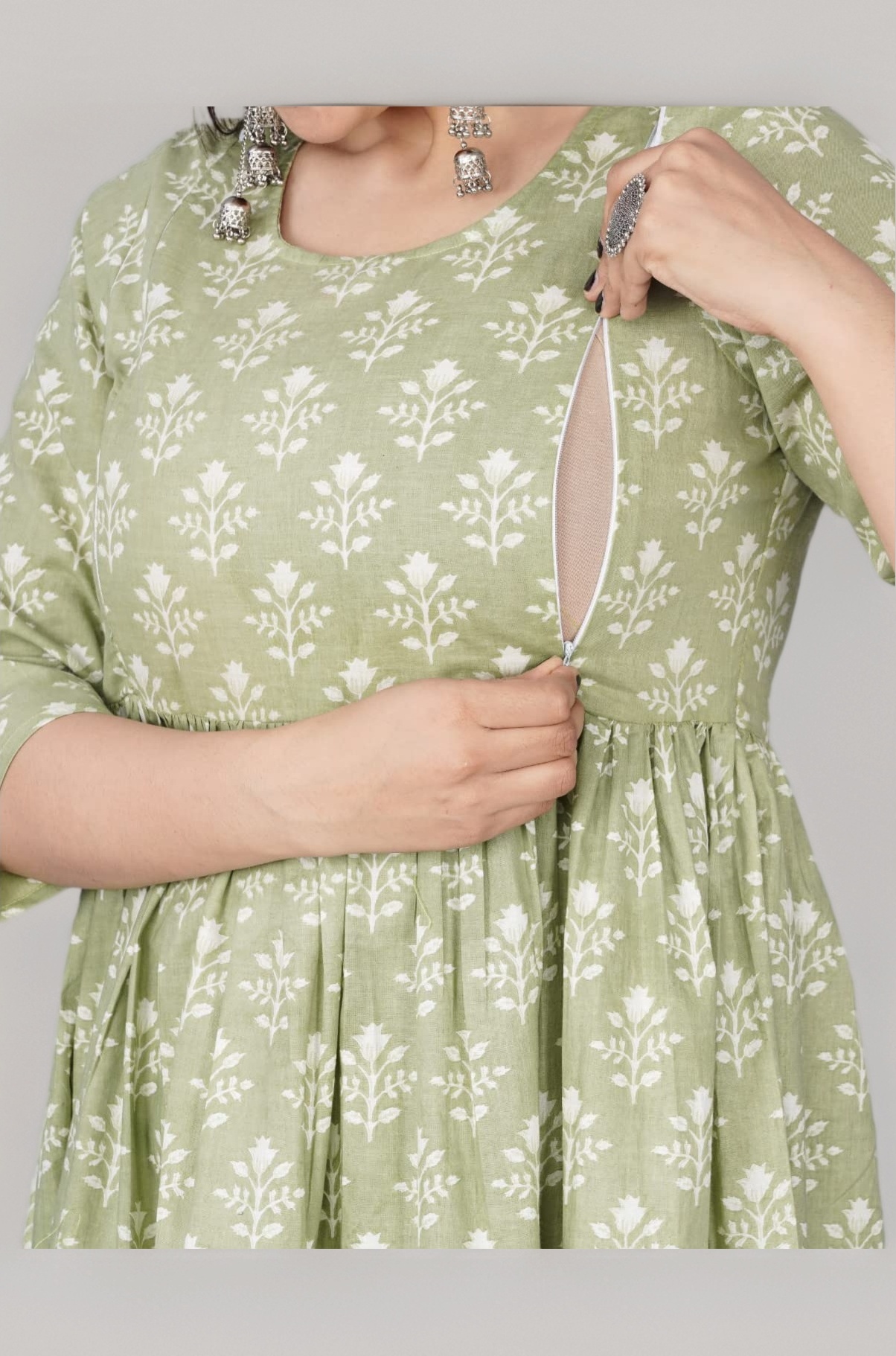 Jikonet Women's Maternity Kurti for Feeding Zippers (VJK)
