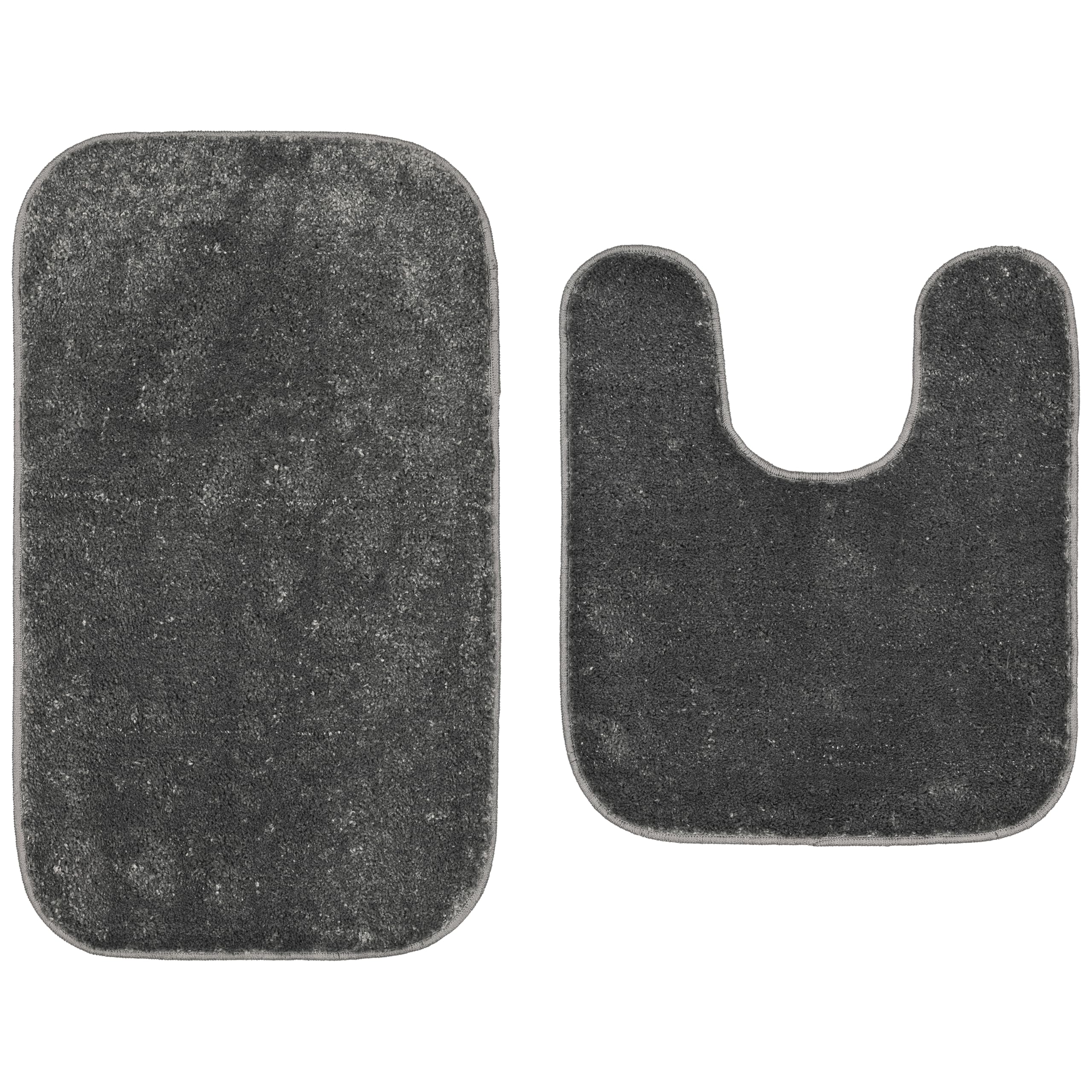 Garland Rug Gramercy Washable Bath Rug – Soft, Plush, Absorbent, Quick-Dry, Durable, 2 Piece Washable Bathroom Rug Set with Contour and 20"x34" Bath