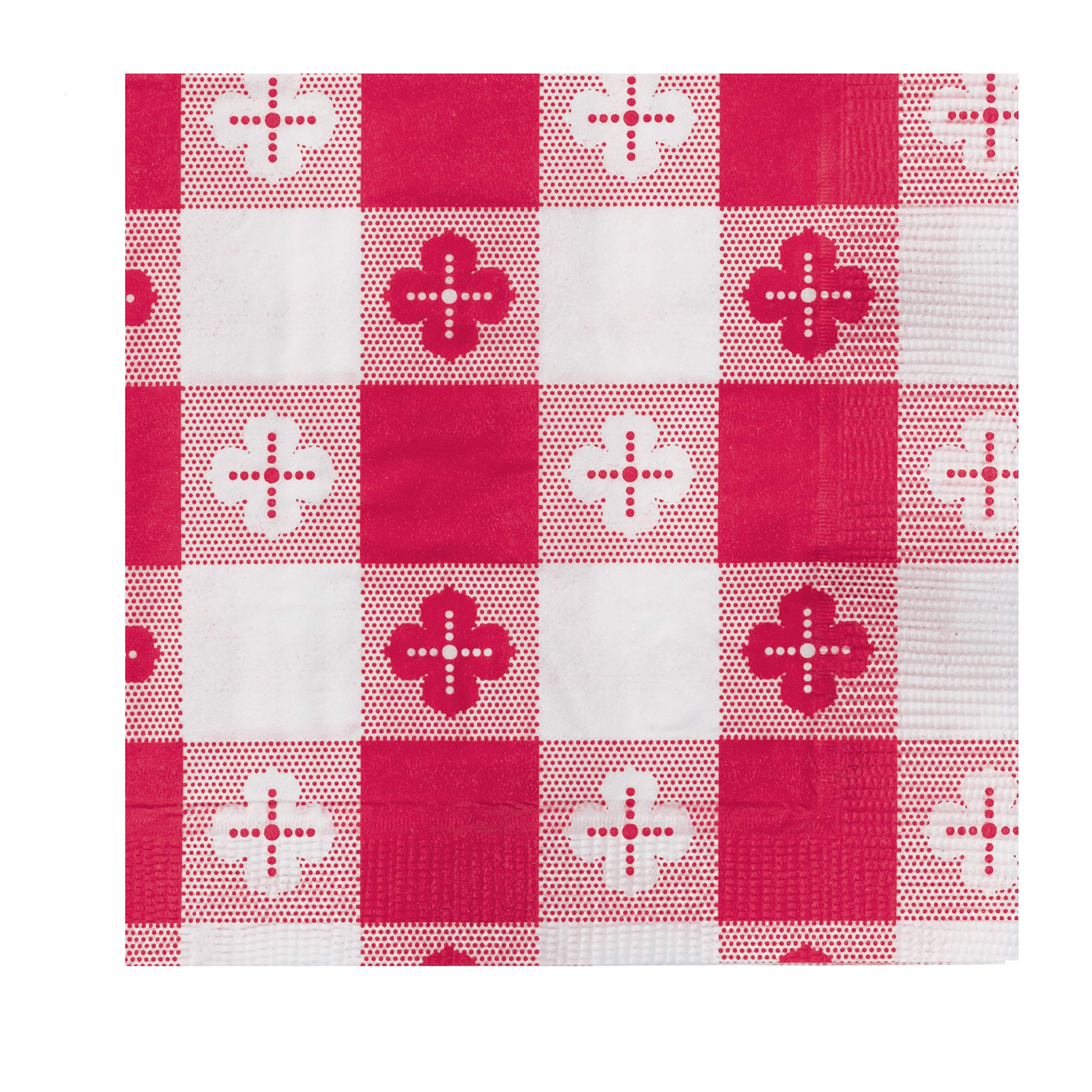 HOFFMASTER Servietten Rot Kariert – 2-lagig, 25,4 X 25,4 Cm, 1000 Stück, Ideal Für Getränke & Partys