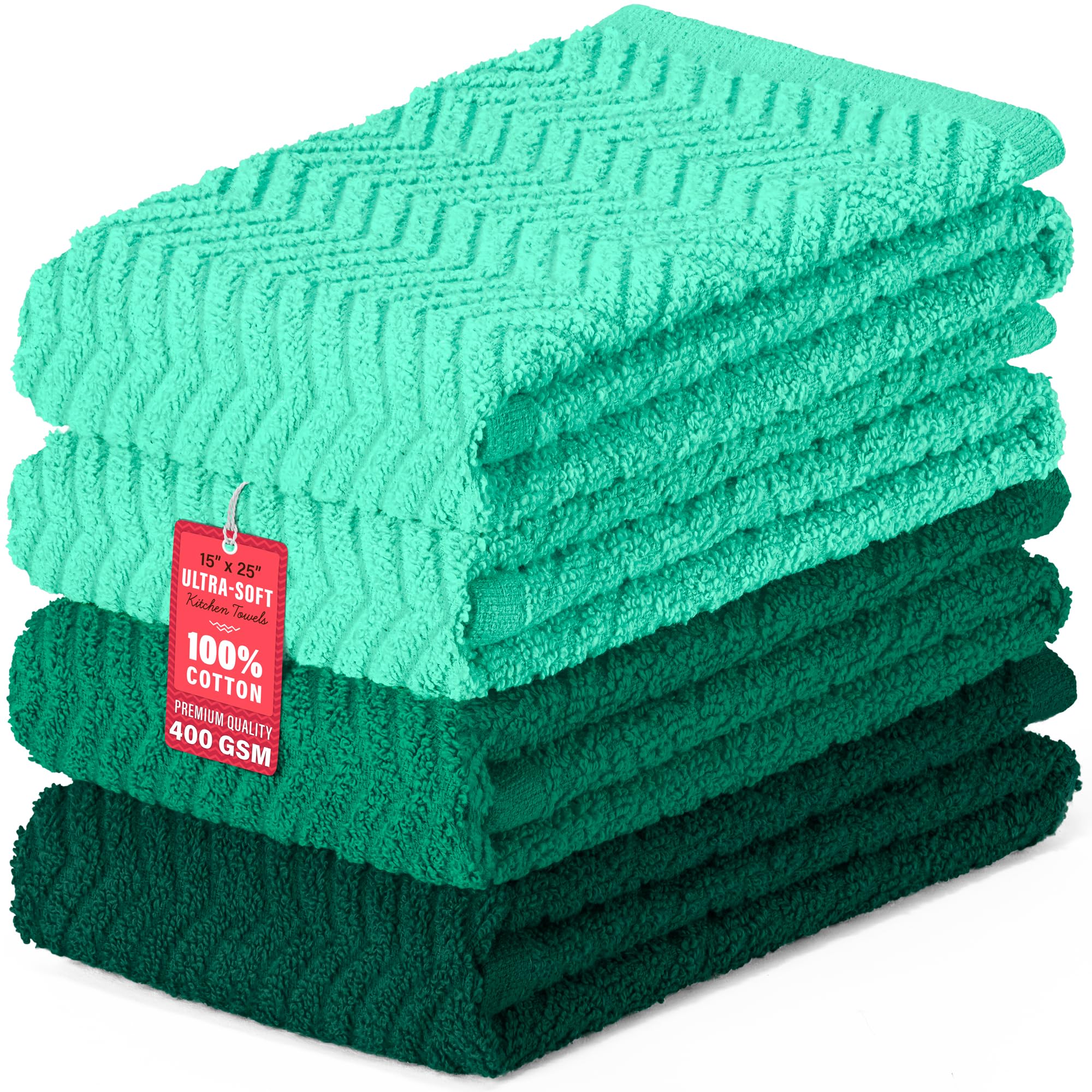 DecorRack 4 Pack Kitchen Towels - dish cloths and dish towels | Mubboo