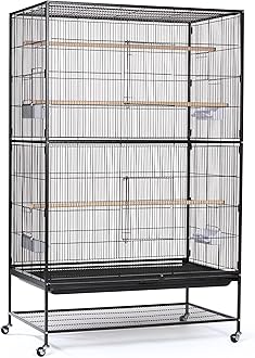 Prevue Hendryx F050 Pet Products Wrought Iron Flight Cage, X-Large, Hammertone Black