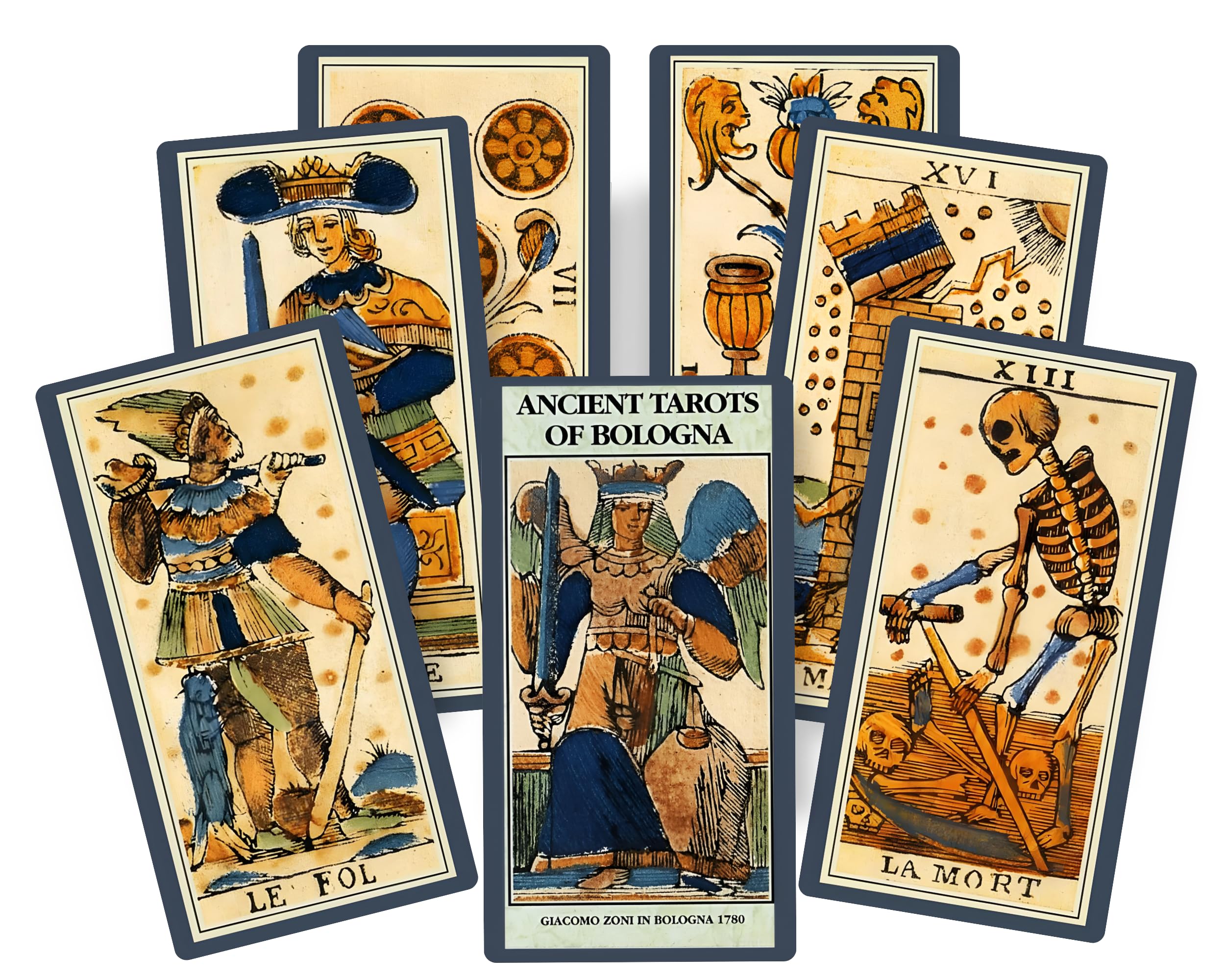 Ancient Tarots of Bologna – Historical 1780 Italian Tarot Deck by Giacomo Zoni, Reprint