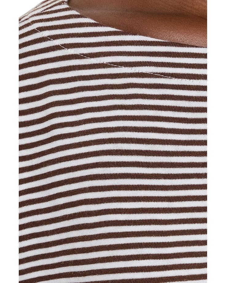 Eileen Fisher Striped Organic Cotton Slub Bateau Neck Top - #5 of 5