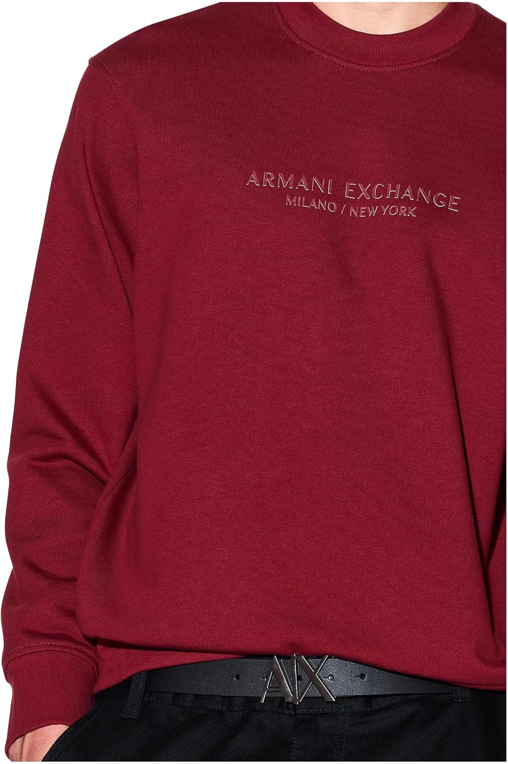 Armani Exchange Men's Milano/Ny Zip Crewneck Sweatshirt