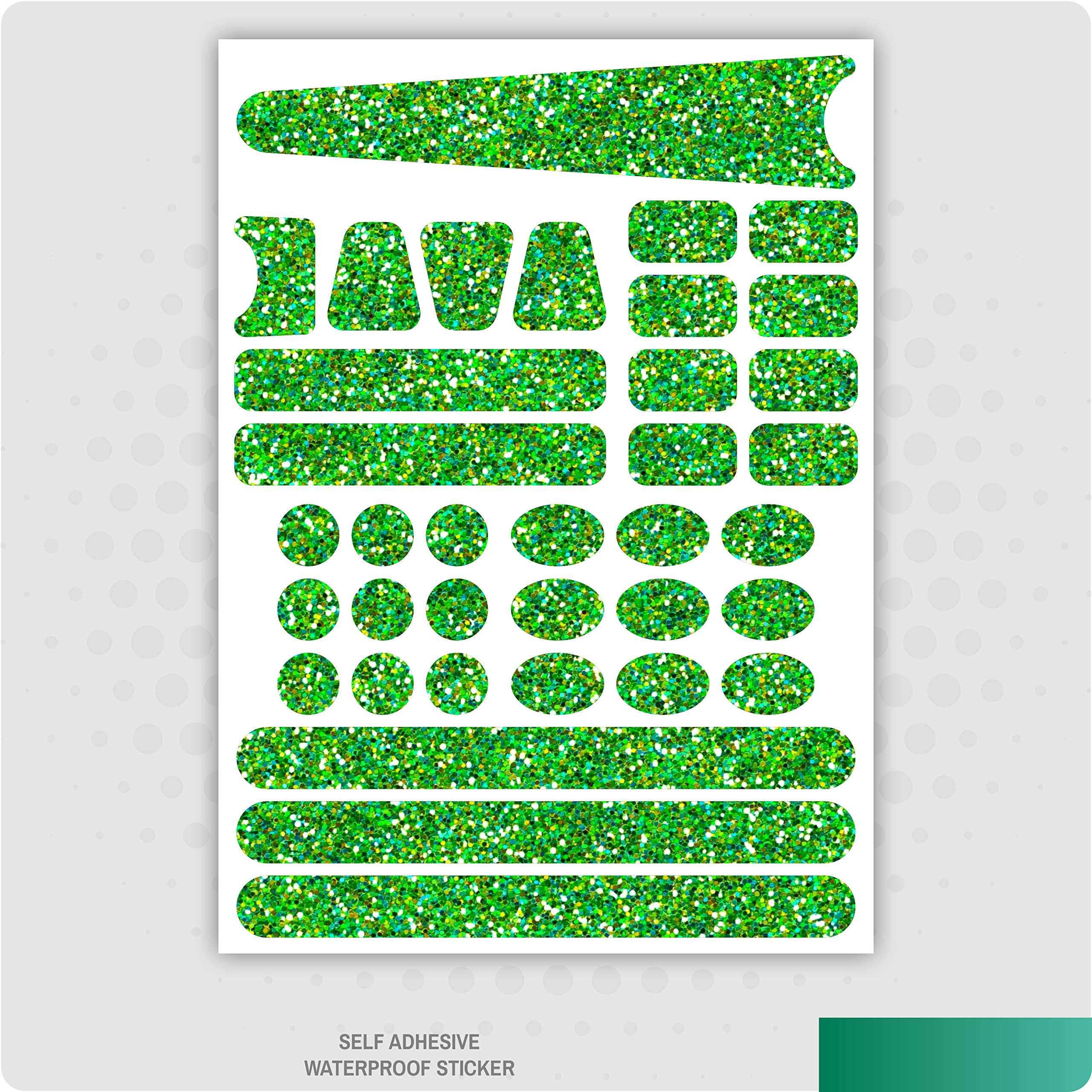 Bicycle Sticker Frame Protection Kit for Mountain Bike and Road Cycle (Green Glitter)