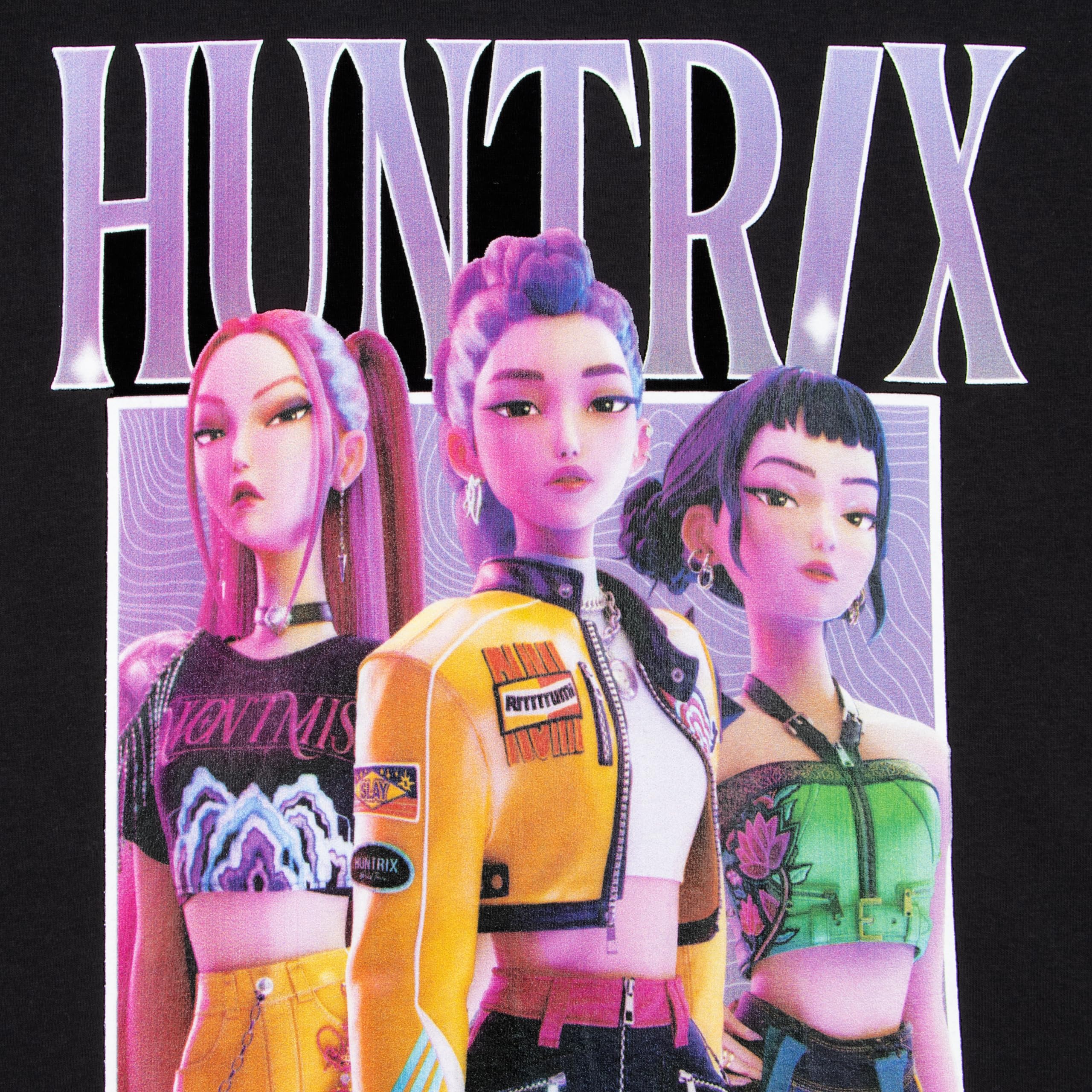 KPop Demon Hunters Camiseta Niña, Camiseta KPOP Niña con Motivo De Huntrix, Top Niña Manga Corta para El Verano